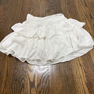 Amazon White Layered Mini Skirt